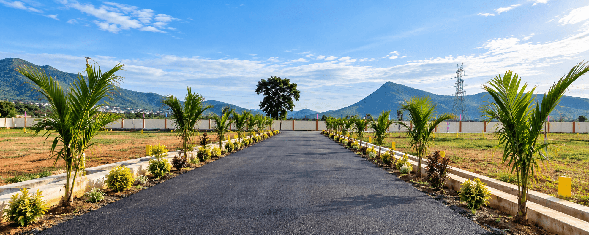 Illustrative visual representing a planned residential plotted development — Sri Lakshmi Narasimha Nagar, Narava, Visakhapatnam. Not a photograph of the site.